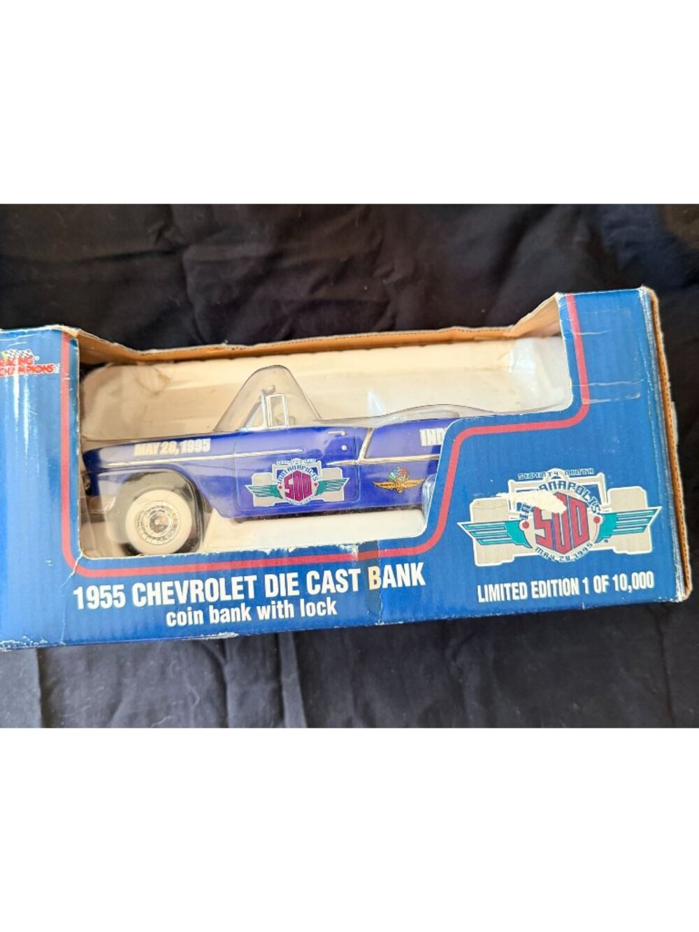 1955 Chevrolet Die Cast Coin Bank With Lock Limited Edition 1:24 Scale Indianapo